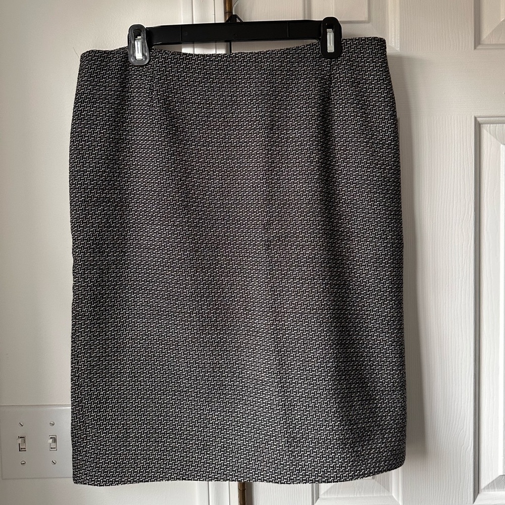 Vintage John Galliano Textured Woven Black & White Pencil Skirt Approx Size L